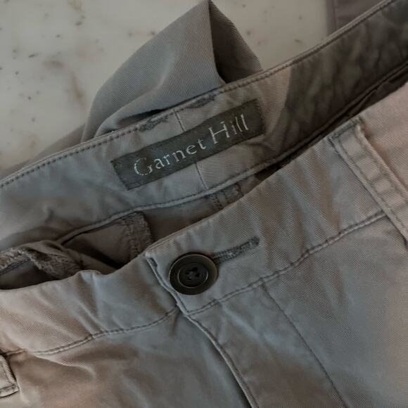 Garnet Hill Organic Cotton Straight Leg Khaki Chino Pant Grey 12 - Picture 8 of 10